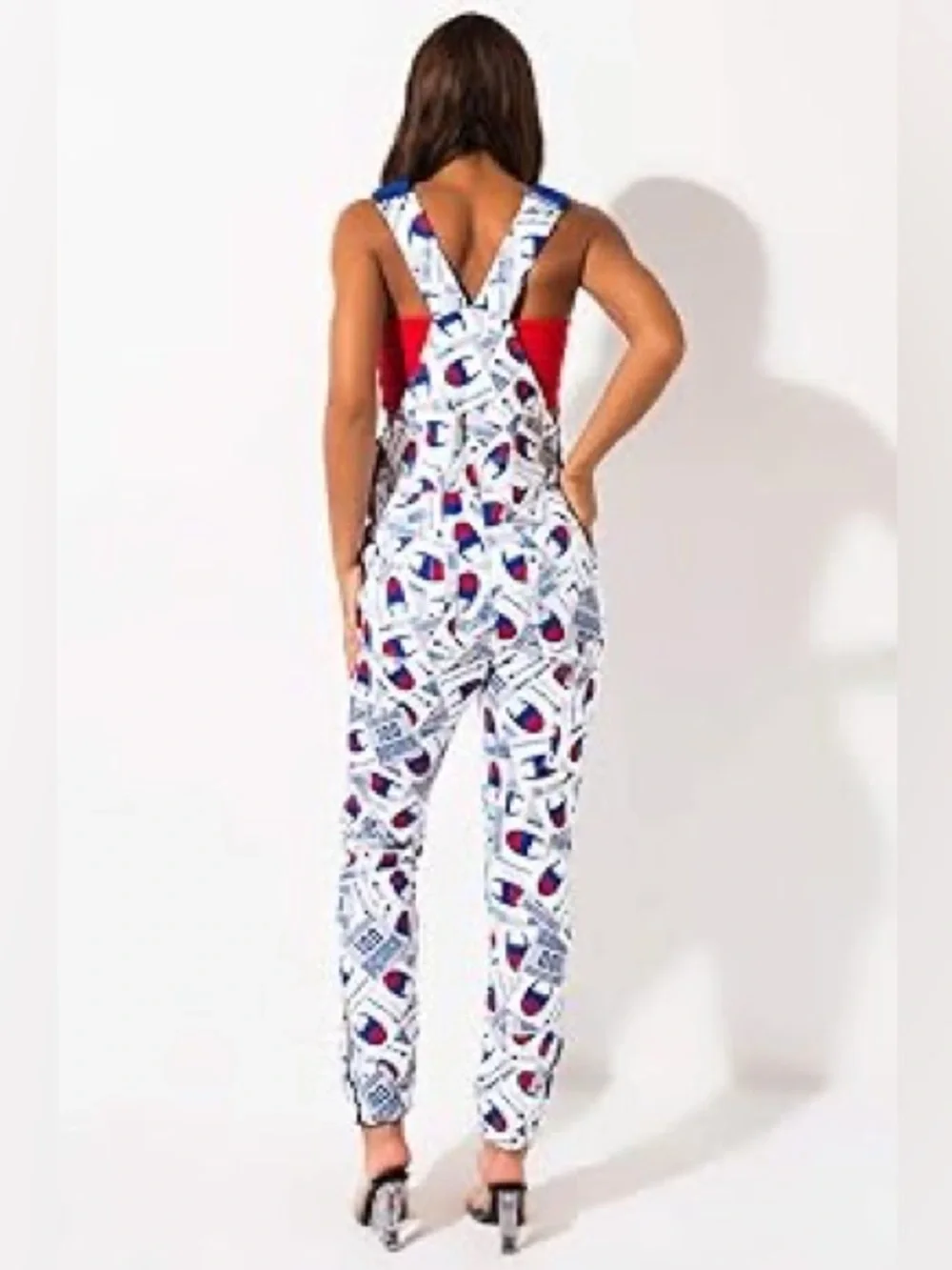 Champion Super Fleece 3.0 Overall an all-over jock tag print unisex size M - Picture 4 of 14